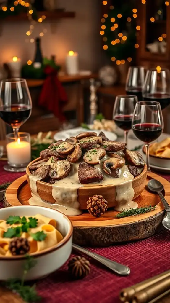 creamy beef mushroom delight