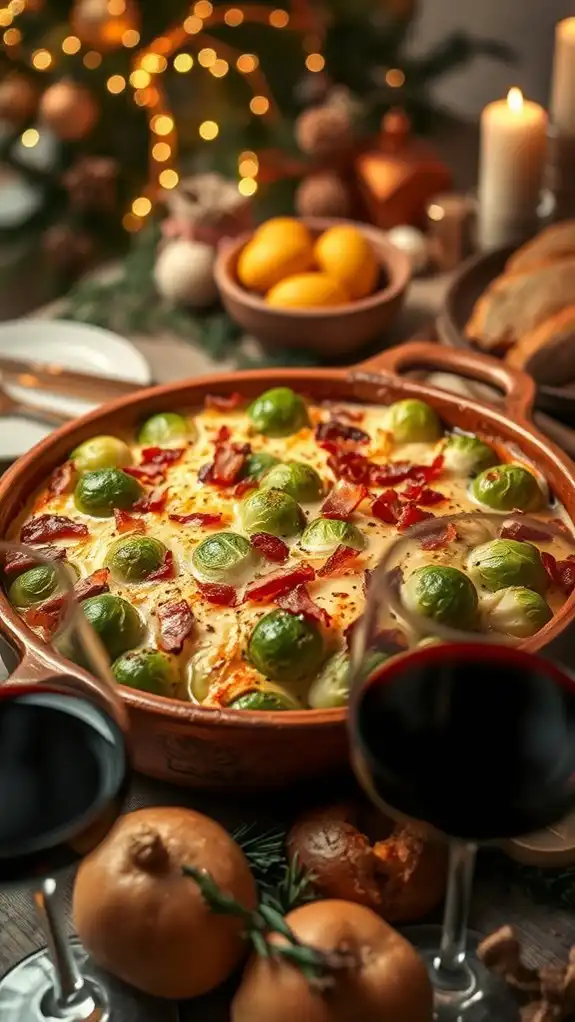 creamy brussels sprouts gratin