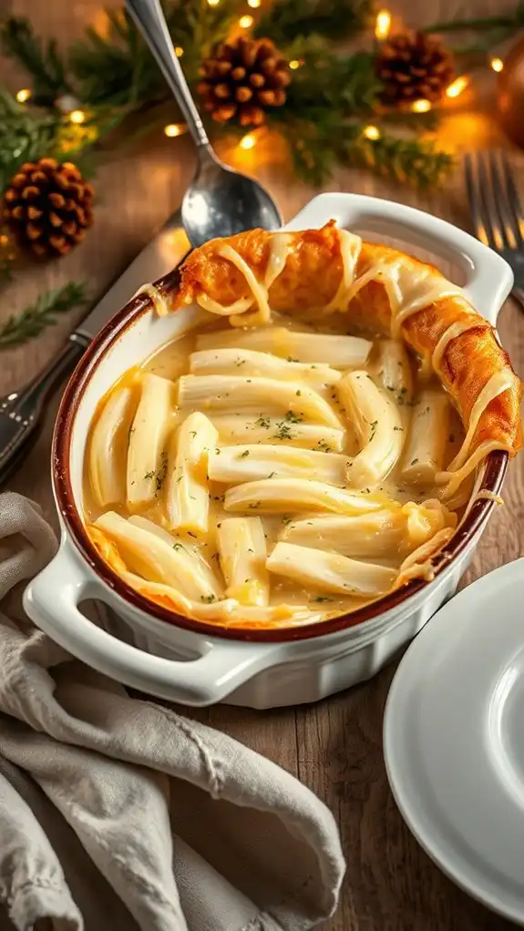 creamy cheesy leeks bake