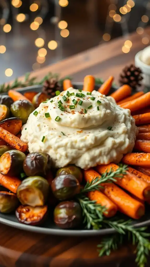 creamy garlic cauliflower mash