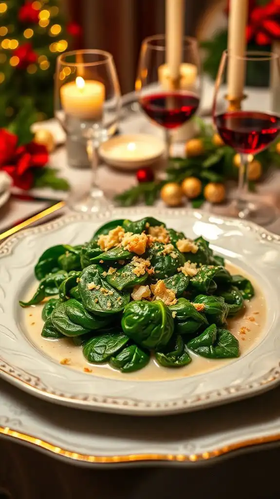 creamy garlic parmesan spinach