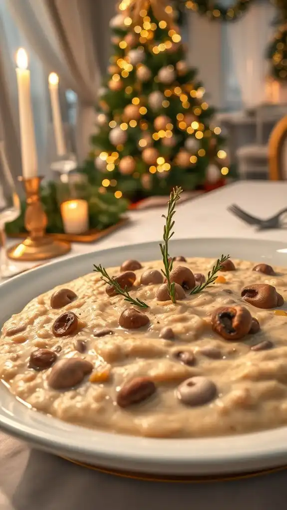creamy mushroom barley risotto