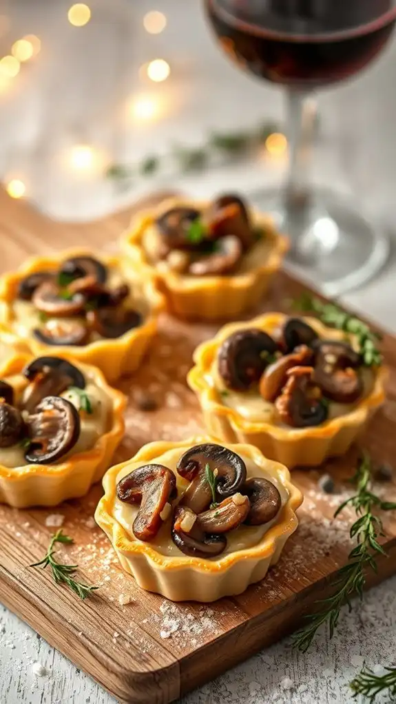 creamy mushroom filled pastries