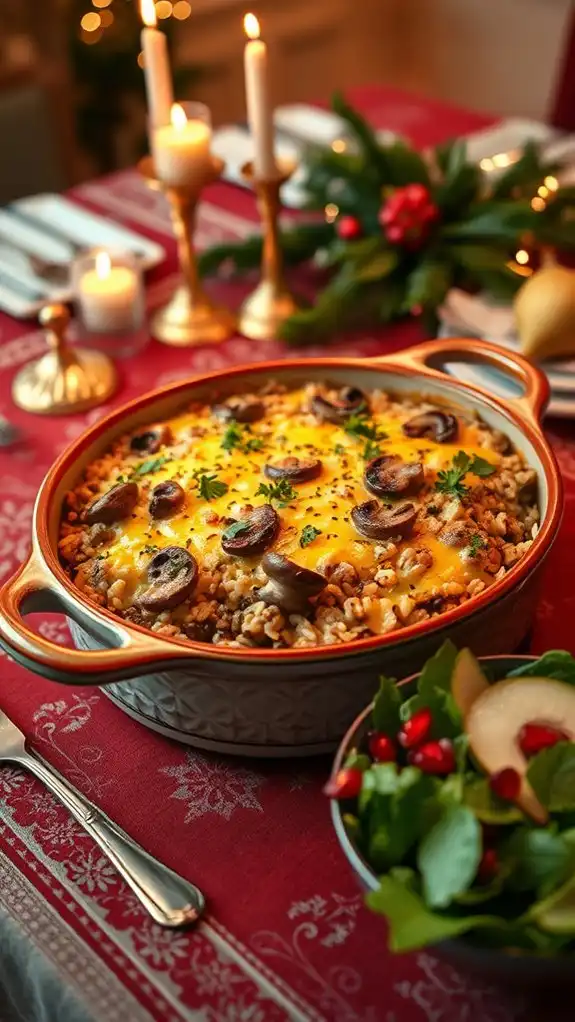 creamy mushroom rice casserole