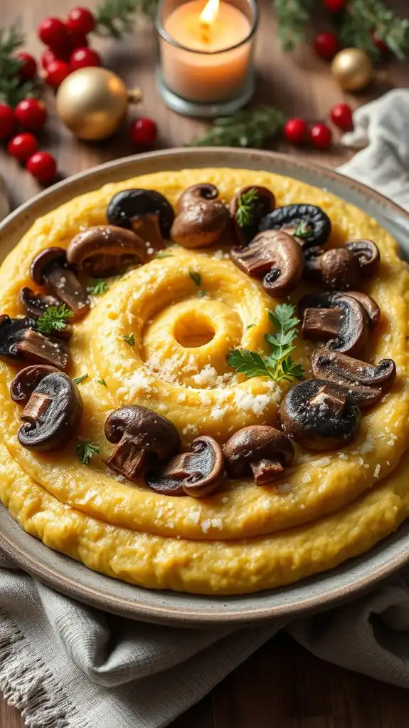 creamy polenta with mushrooms