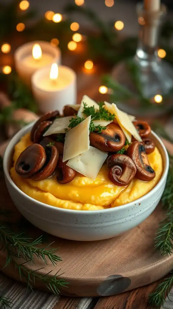 creamy polenta with mushrooms