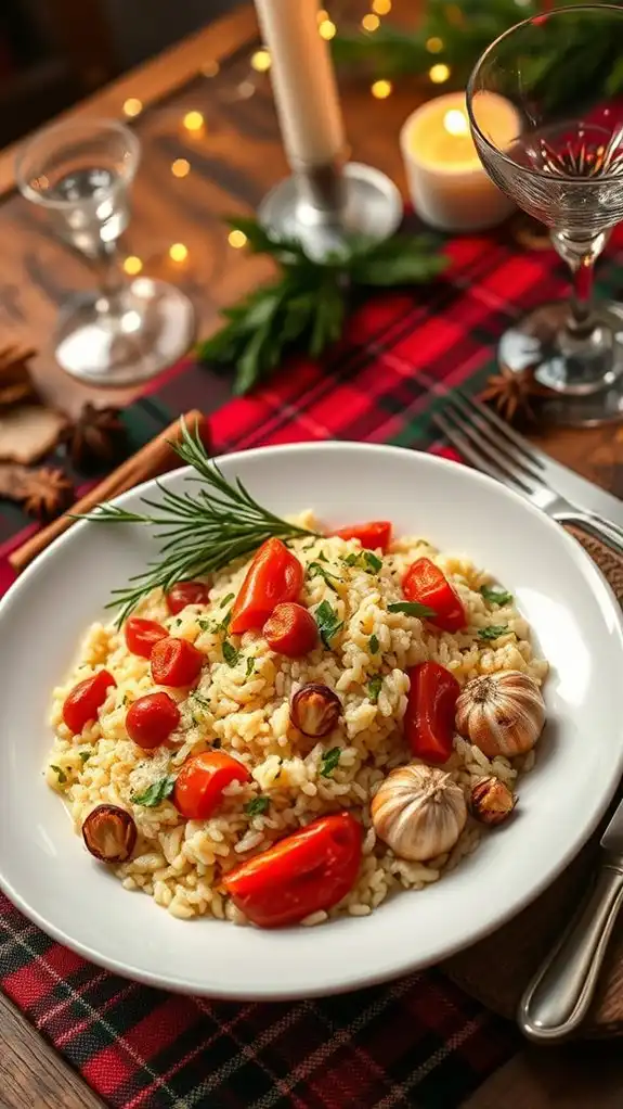 creamy roasted pepper risotto