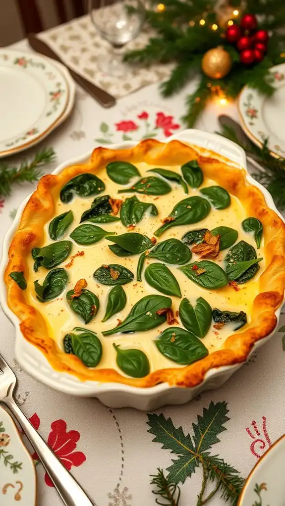 creamy spinach cheese bake