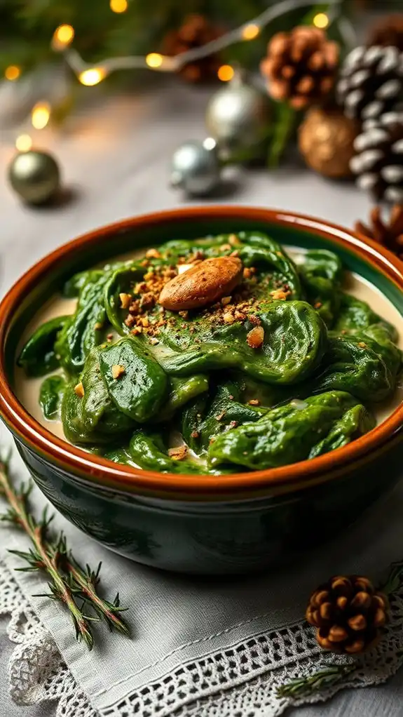 creamy spinach with garlic
