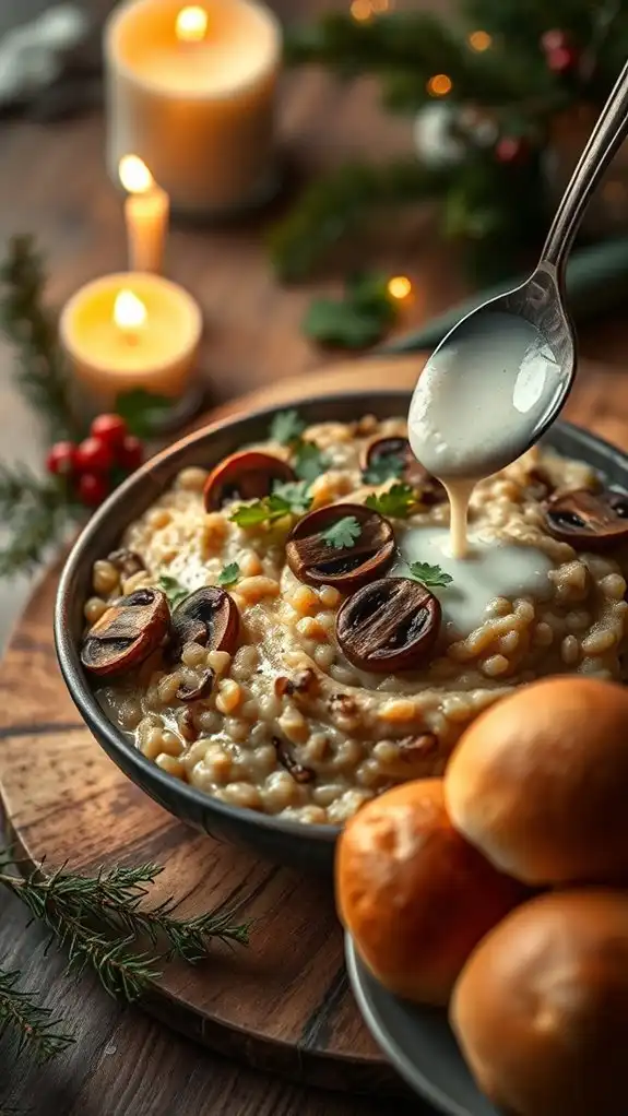 creamy vegan barley risotto