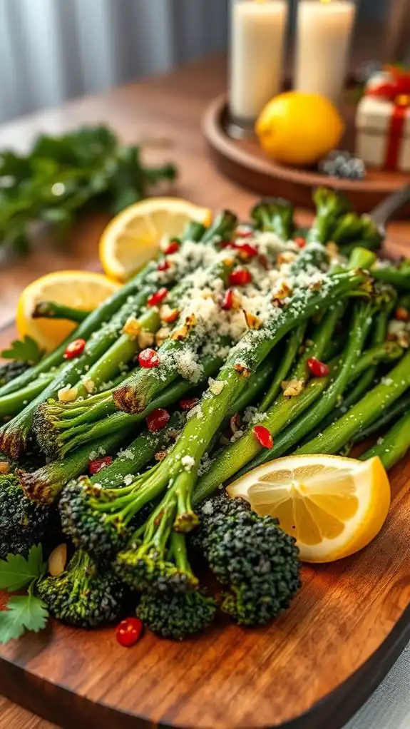 crispy parmesan roasted broccolini
