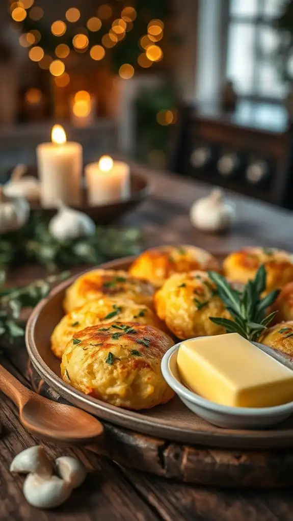 crispy sage infused potato cakes