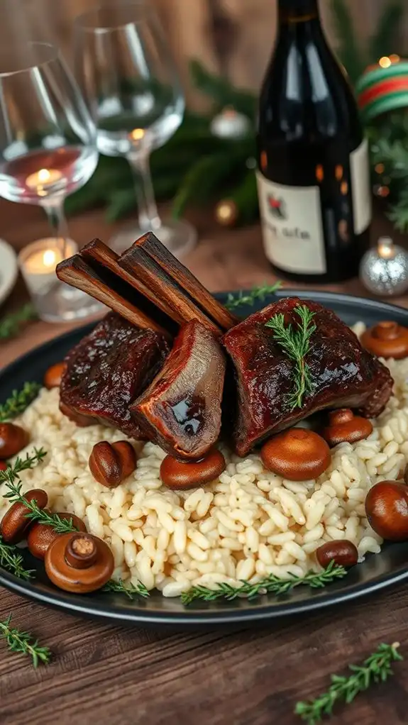 decadent risotto with short ribs