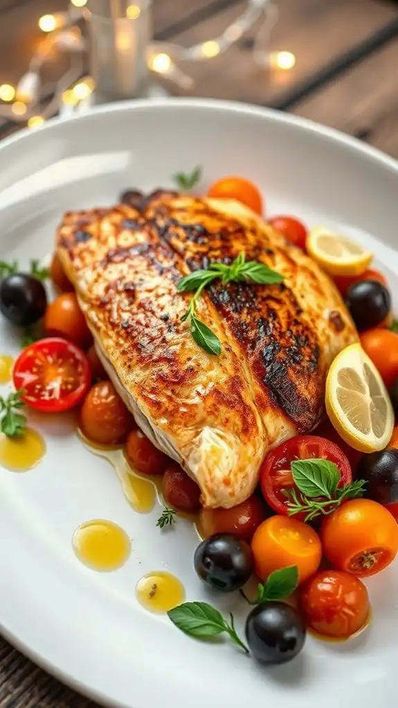 elegant plating for branzino