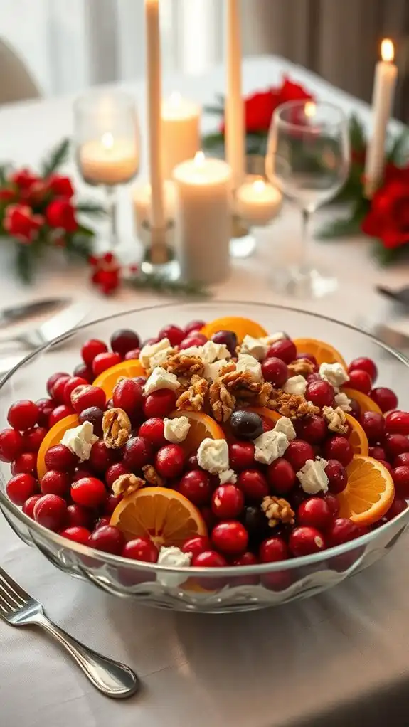 festive cranberry orange walnut salad