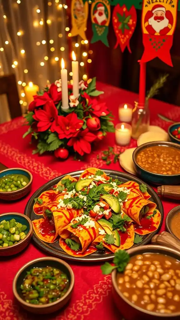 festive enchiladas for christmas