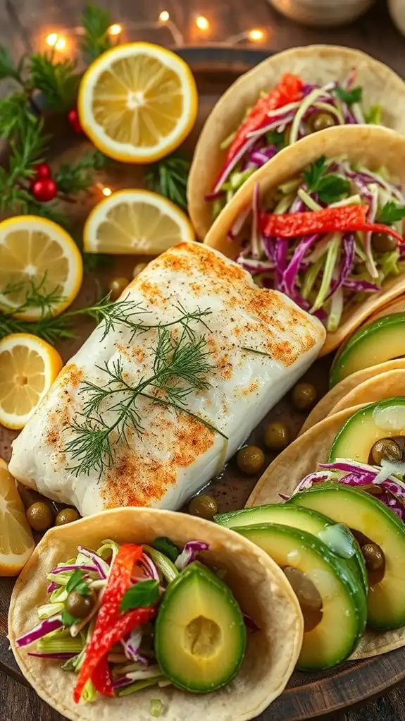 festive halibut tacos recipe