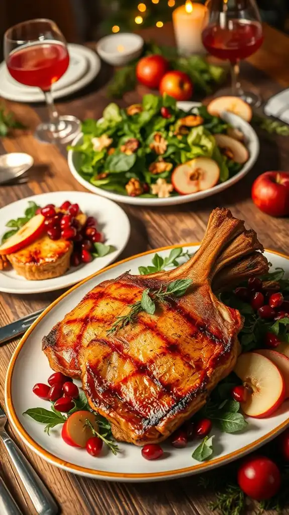 festive pomegranate pecan salad