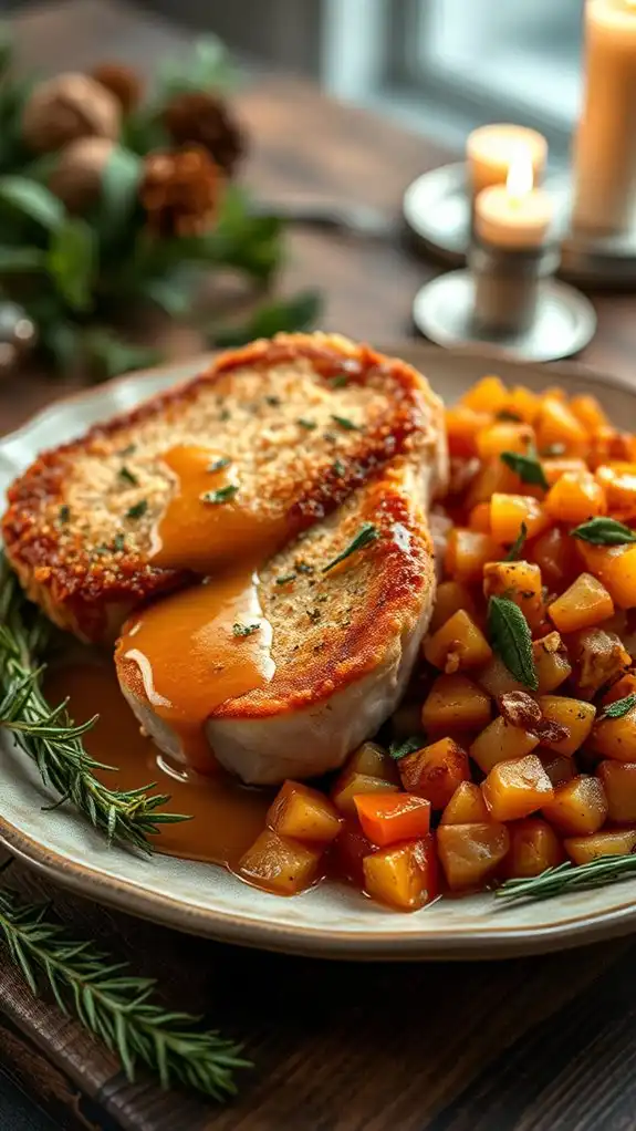festive pork with chutney