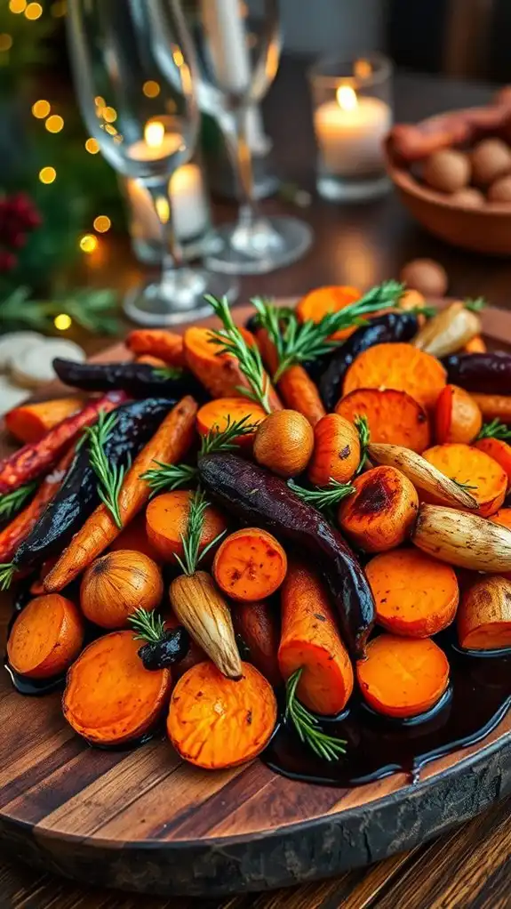 festive roasted sweet potatoes