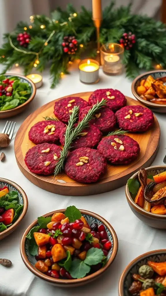 festive vegan beet patties