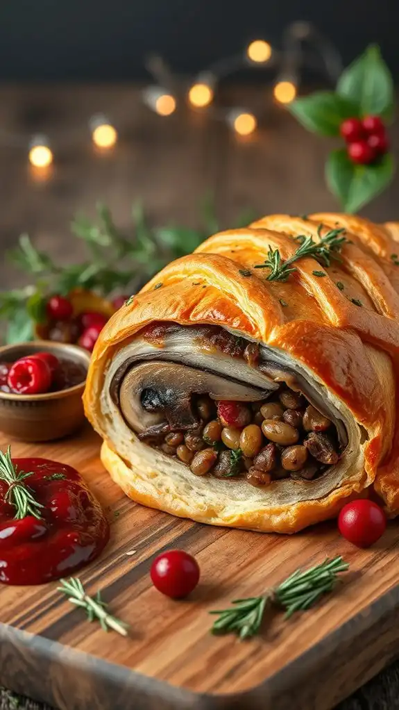 festive vegan mushroom dish