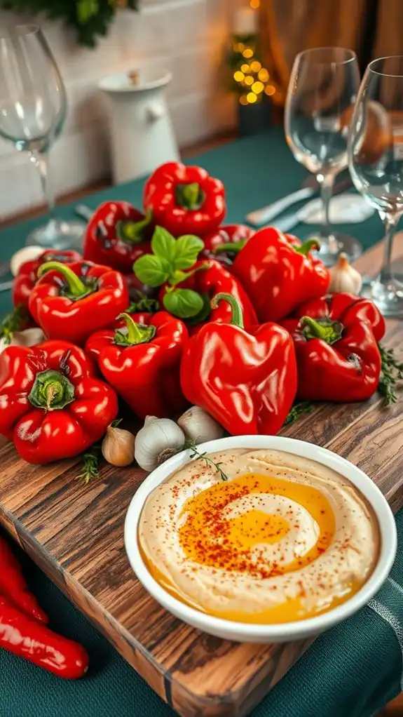 flavorful roasted red pepper hummus