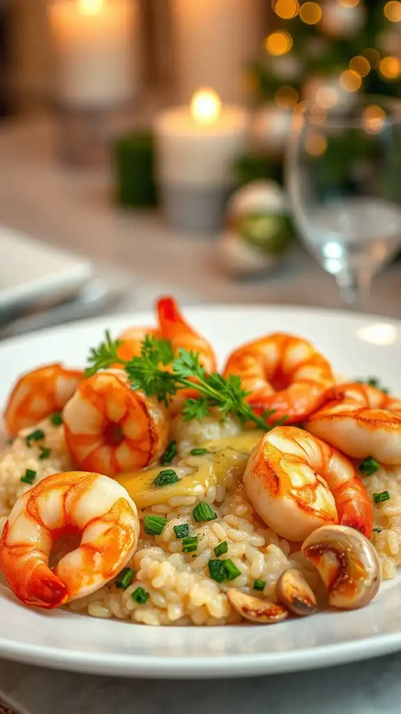 garlic butter seafood risotto