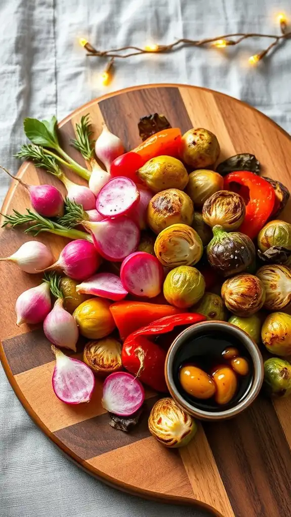 garlic herb roasted radishes