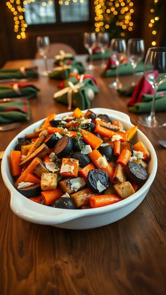 garlic thyme roasted root vegetables