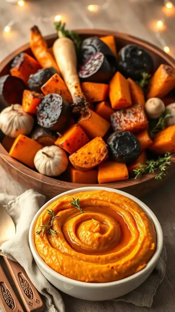 garlic thyme sweet potato mash