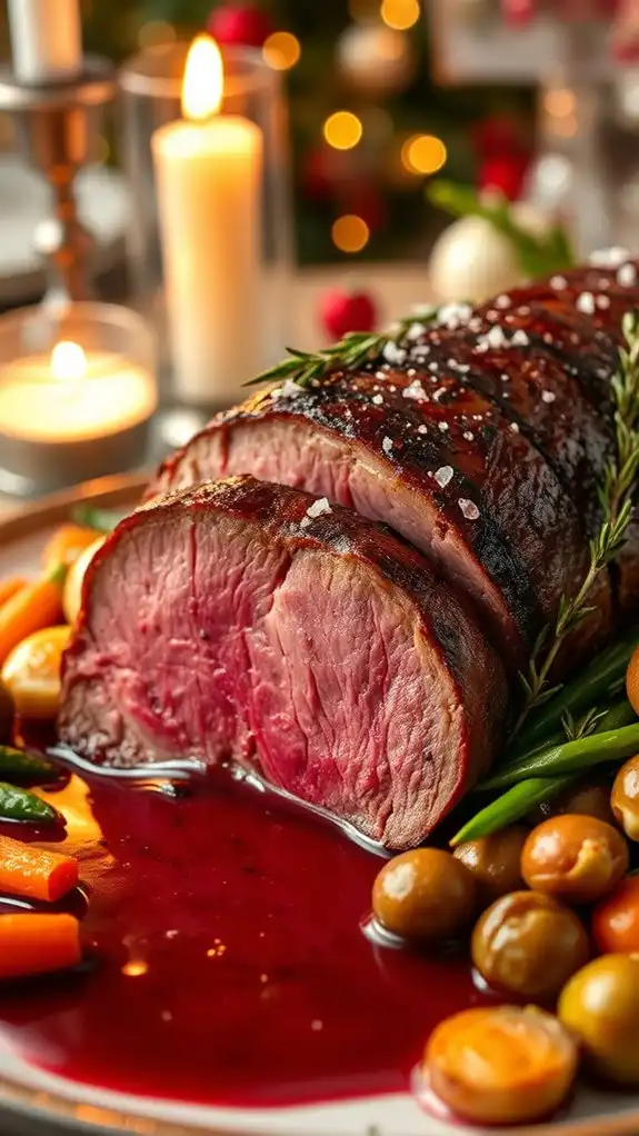 gourmet beef with reduction sauce