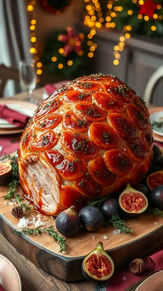 gourmet holiday herb crusted ham
