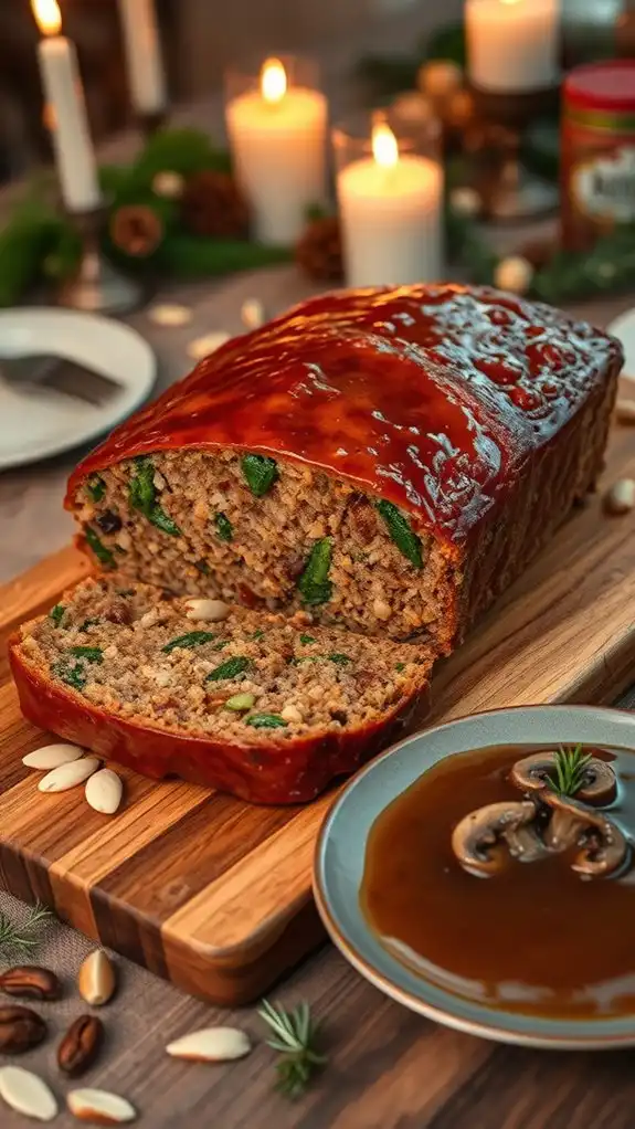 hearty spicy lentil loaf