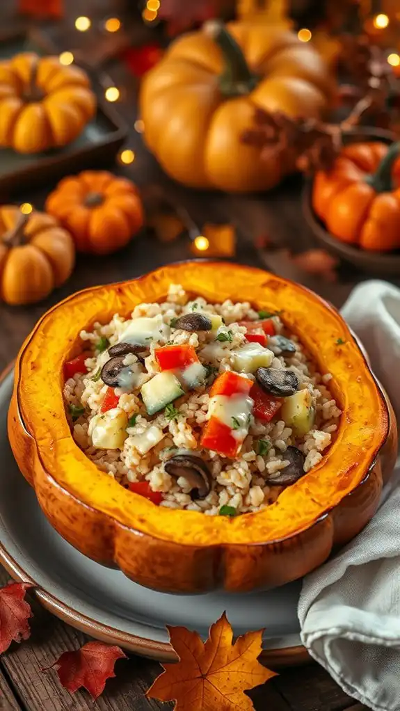 hearty stuffed autumn squash