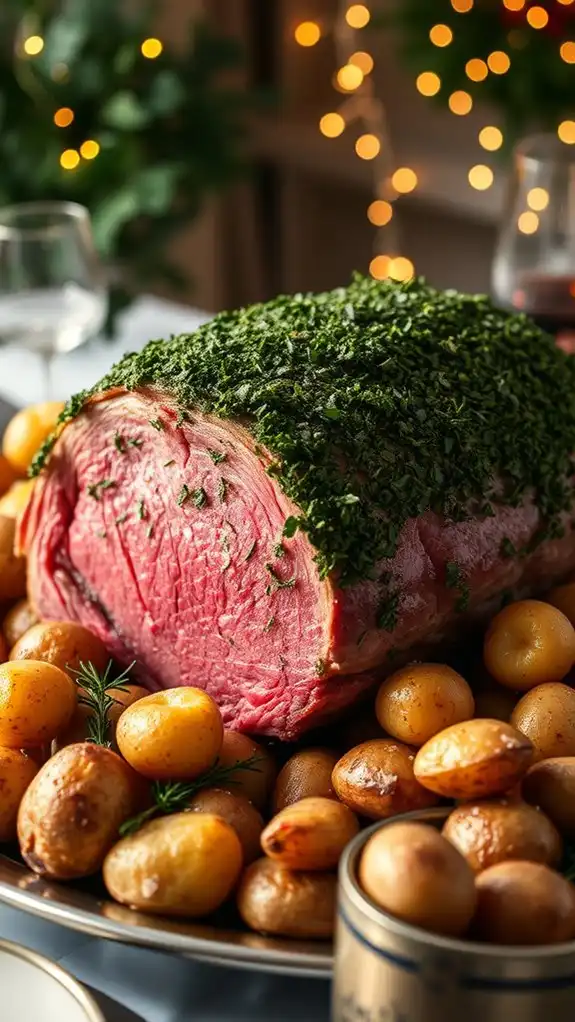 herb crusted prime rib perfection