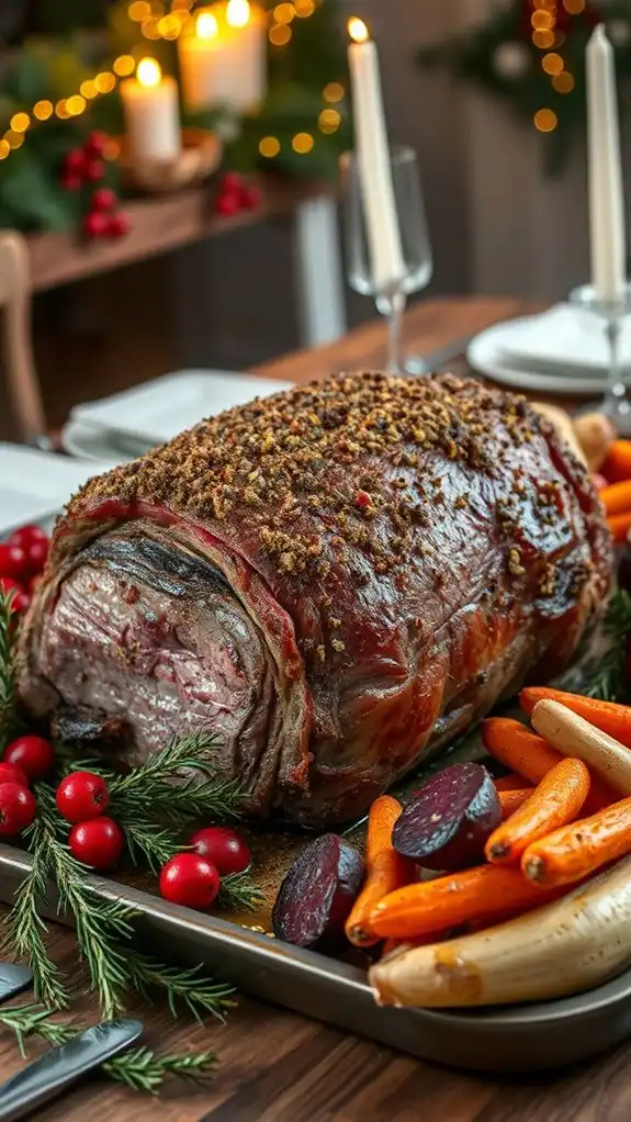 herb crusted spicy beef roast