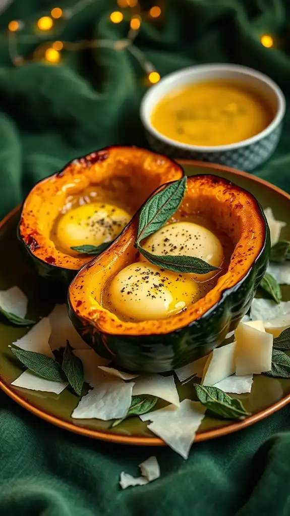 herb infused acorn squash soup