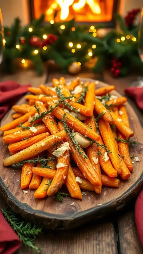 herb roasted carrots with garlic