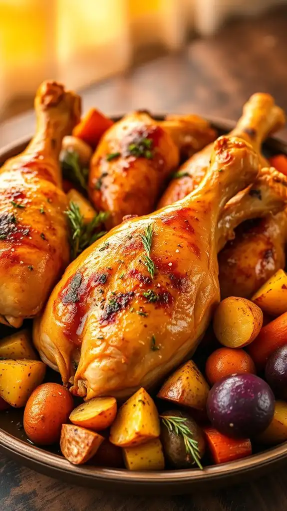 herb roasted chicken legs recipe