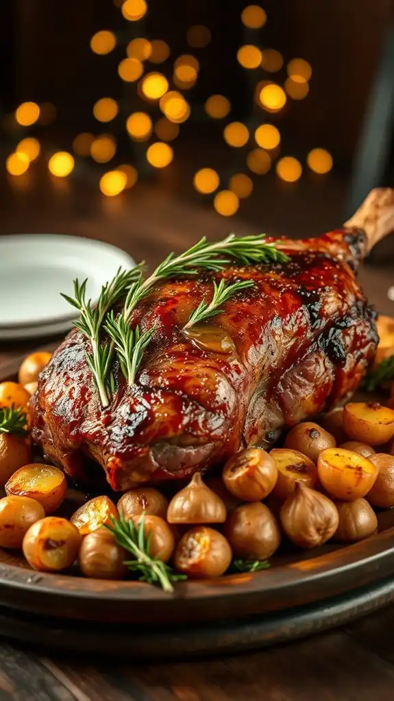 herb roasted lamb for festivities