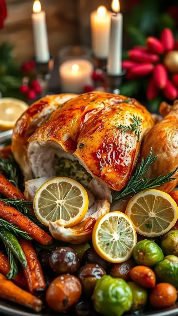 herb roasted lemon stuffed chicken