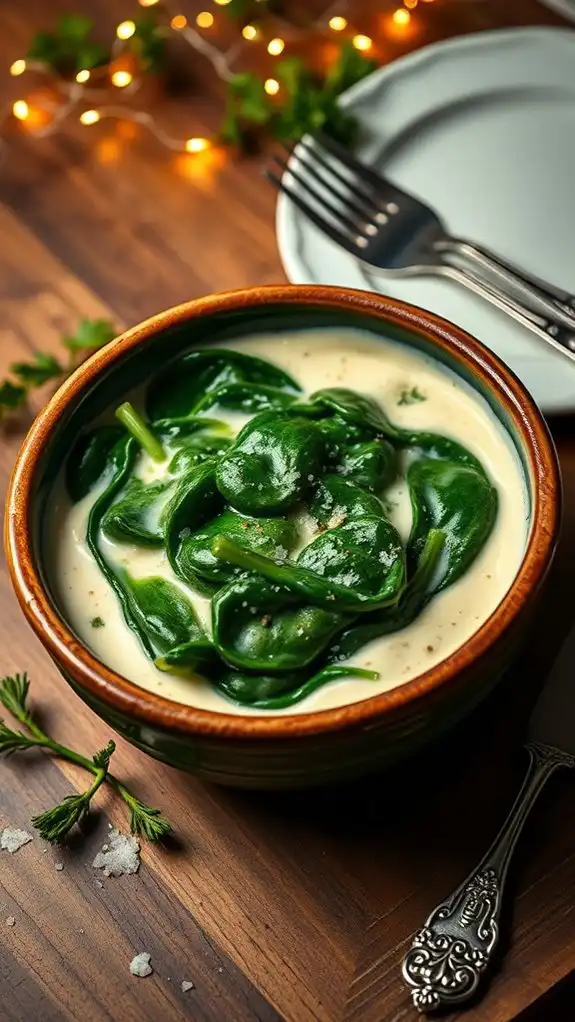 indulgent creamy spinach dish