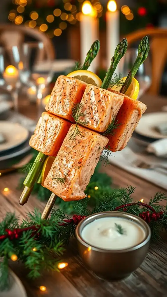 lemon dill salmon skewers recipe