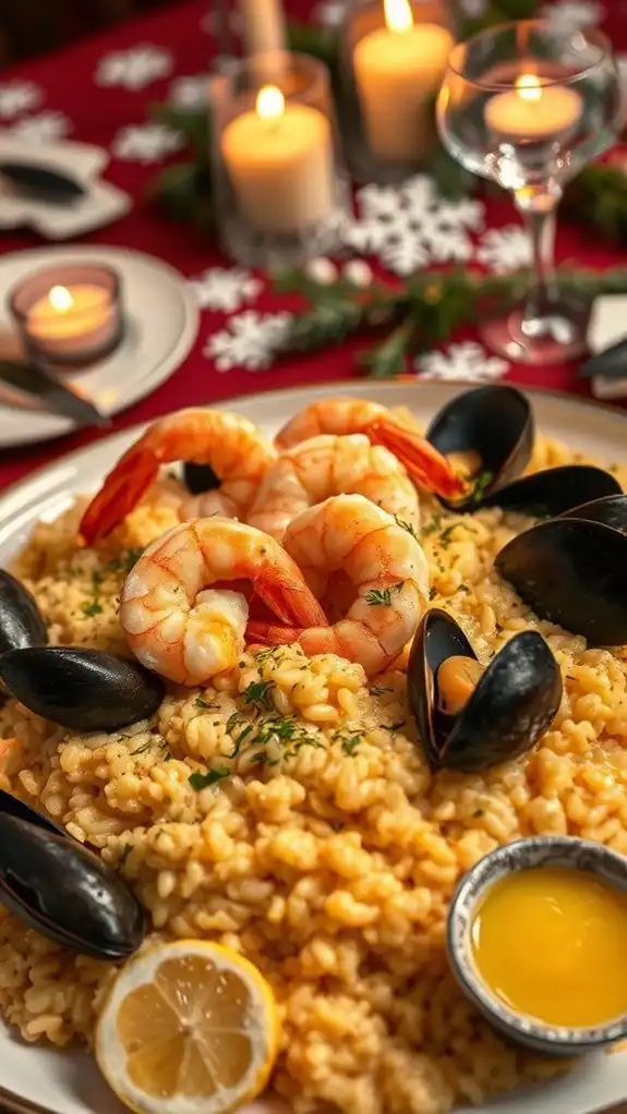 lemon garlic mussel risotto