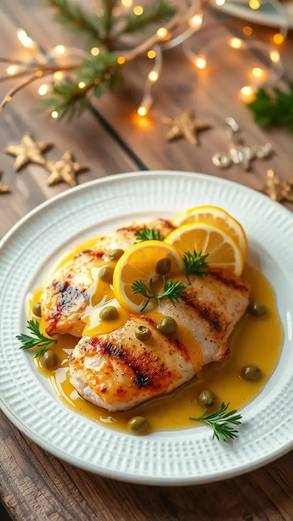 lemony caper chicken dish