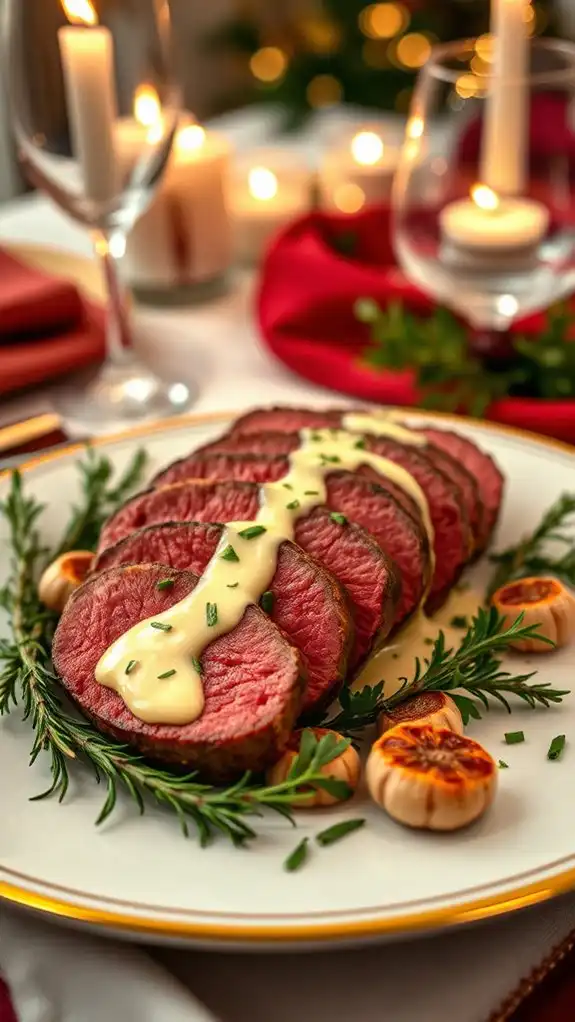 luxurious beef with b arnaise