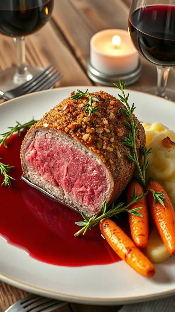 luxurious roasted beef tenderloin