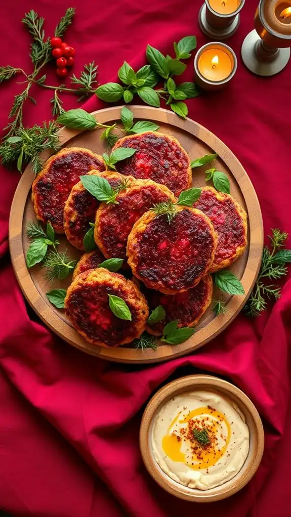 mediterranean beet walnut patties