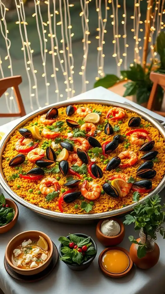 mediterranean seafood paella delight
